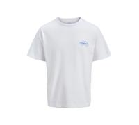 T-Shirt JACK & JONES "JORNANTUCKET SCRIPT CHEST TEE CN", Herren, Gr. XL, hellweiß, Jersey, Obermaterial: 100% Baumwolle, bedruckt, relaxed fit normal, Rundhals, Shirts T-Shirt (62585741-XL)
