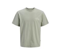T-Shirt JACK & JONES "JORNANTUCKET SCRIPT CHEST TEE CN", Herren, Gr. XL, seagrass, Jersey, Obermaterial: 100% Baumwolle, bedruckt, relaxed fit normal, Rundhals, Shirts T-Shirt (10940127-XL)