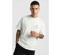 T-Shirt JACK & JONES "JORNIAGARA MINIMAL TEE SS CREW NECK", Herren, Gr. S, cloud dancer, Jersey, Obermaterial: 100% Baumwolle, bedruckt, relaxed fit normal, Rundhals, Shirts T-Shirt (63663264-S)