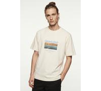 T-Shirt JACK & JONES "JORNORREBRO PHOTO TEE SS CREW NECK", Herren, Gr. L, antique weiß detail:main2 26, Jersey, Obermaterial: 100% Baumwolle, bedruckt, relaxed fit normal, Rundhals, Shirts T-Shirt, Ba