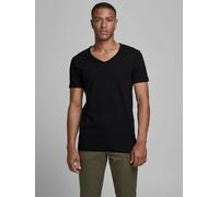 Jack & Jones Basic T-Shirt mit V-Neck in Schwarz XXL Regular Fit