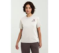 T-Shirt JACK WOLFSKIN "CADENA T W", Damen, Gr. XL (46), weiß (tent, cottonweiß), Obermaterial: 100% Baumwolle, Shirts T-Shirt (56802553-XL) tent, cottonweiß