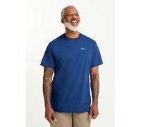 T-Shirt JACK WOLFSKIN "ESSENTIAL T M", Herren, Gr. XS, blauorchid, Obermaterial: 100% BAUMWOLLE, Shirts T-Shirt, T-Shirt aus Bio-Baumwolle, atmungsaktiv, weiches Single Jersey (83950442-XS) blauorchid