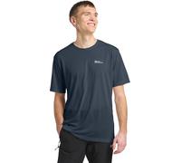 T-Shirt JACK WOLFSKIN "VONNAN S/S T M", Jungen, Gr. S (48), blau (midnight, sky), Obermaterial: 100% POLYESTER, Shirts T-Shirt (41419410-S) midnight, sky
