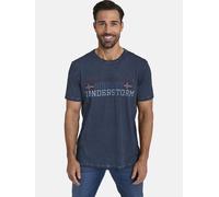 T-Shirt JAN VANDERSTORM "T-Shirt DIETHELM", Herren, Gr. L, blau (dunkelblau), Obermaterial: 100% Baumwolle CO., casual, comfort fit normal, Rundhals, Kurzarm, Shirts (48520233-L) dunkelblau