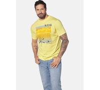 Jan Vanderstorm Comfort Fit T-Shirt Rundhals hellgelb, Bedruckt