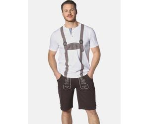 T-Shirt JAN VANDERSTORM "T-Shirt KELBY", Herren, Gr. XL, weiß, Obermaterial: 100% Baumwolle CO., comfort fit normal, Serafino, Shirts T-Shirt, im Oktoberfest-Stil (75217616-XL) weiß