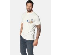 Jan Vanderstorm Comfort Fit T-Shirt Rundhals weiss, Bedruckt