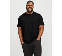 T-Shirt "JJEBRADLEY TEE SS NOOS PLS", Herren, Gr. 6XL, schwarz, Jersey, Obermaterial: 100% Baumwolle, JACK & JONES PLUSSIZE, unifarben, Basic, relaxed fit normal, Rundhals, Kurzarm gerader Abschluss,