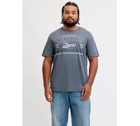T-Shirt "JJELOGO TEE SS O-NECK 2 COL AW26 SN PLS", Herren, Gr. 6XL, turbulence, Jersey, Obermaterial: 100% Baumwolle, JACK & JONES PLUSSIZE, normal, Rundhals, Shirts T-Shirt, aus reiner Baumwolle, mit