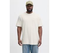 T-Shirt "JJEURBAN EDGE STUDIO TEE SS SN PLS", Damen, Gr. 4XL, antique weiß detail:2, Jersey, Obermaterial: 100% Baumwolle, JACK & JONES PLUSSIZE, bedruckt, relaxed fit normal, Rundhals, Shirts T-Shirt