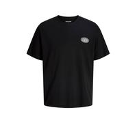 T-Shirt "JJLEGACY TEE SS CREW NECK PLS", Herren, Gr. 6XL, schwarz, Jersey, Obermaterial: 100% Baumwolle, JACK & JONES PLUSSIZE, bedruckt, loose fit normal, Rundhals, Shirts T-Shirt, Baumwolle, locker