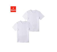 T-Shirt JOHN DEVIN, Damen, Gr. XXL (60/62), weiß, Jersey, Obermaterial: 100% Baumwolle, unifarben, Basic, regular fit normal, Rundhals, abgesteppte Kante, Shirts T-Shirt, aus angenehmer Baumwollqualit