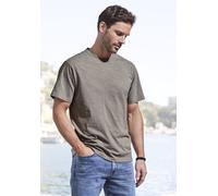 T-Shirt JOHN DEVIN "mit Slub-Garn Struktur", Damen, Gr. L (52/54), grau, Slub, Obermaterial: 100% Baumwolle, meliert, bequem normal, Rundhals, abgesteppte Kante, Shirts T-Shirt, aus leichter, struktur