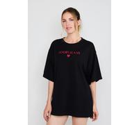 T-Shirt JOOP JEANS "After Dark (JOOP Jeans)", Damen, Gr. XS, schwarz, Single Jersey, Obermaterial: 95% Baumwolle, 5% Elasthan, bequem hüftbedeckend, Rundhals, Shirts T-Shirt, Logo-Schriftzug vorn, Kur