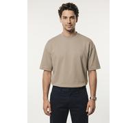 T-Shirt JOOP JEANS "Aldric", Herren, Gr. S, beige (open braun), Single Jersey, Obermaterial: 65% Modal, 35% Polyester, clean, unifarben, regular fit taillenbedeckt, Rundhals, eingesetzt abgesteppte Ka