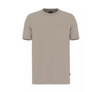 JOOP! COLLECTION T-Shirt mit Rundhalsausschnitt und Logo-Stitching in Beige, Größe S