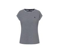 JOOP! Damen T-Shirt - Kurzarm, Rundhals, Jersey, gestreift, Cotton Stretch Dunkelblau/Weiß XL