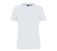 T-Shirt JOOP "Tia", Damen, Gr. 40, weiß, Jersey, Obermaterial: 100% Baumwolle, slim fit, Rundhals, Shirts T-Shirt, mit tonigem Logo-Stitching, schmale Form (63305226-40) weiß