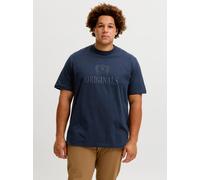 Plus Size Text T-shirt EU4XL US2XL Blau