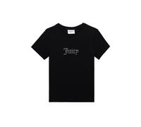 T-Shirt JUICY COUTURE "ESME FITTED TEE Damen", Damen, Gr. XS, schwarz, Jersey, 66% Modal, 28% Viskose, 6% Elasthan, normal taillenlang, Rundhals, Shirts T-Shirt, T-Shirt Damen, Schriftzug, Sportshirt,