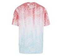T-Shirt JUST RHYSE "Just Rhyse Herren Just Rhyse WaveBounce T-Shirt", Herren, Gr. S, mint, rot, 65% Baumwolle, 35% Polyester, bedruckt, oversize, Rundhals, Shirts T-Shirt (62557740-S) mint, rot