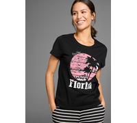 T-Shirt KANGAROOS, Damen, Gr. 36/38, bunt, Single Jersey, Obermaterial: 100% Baumwolle, bedruckt, unifarben, figurumspielend hüftlang, Rundhals, Shirts T-Shirt, mit Rundhals und Print (40328150-36)