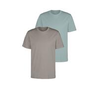 T-Shirt KANGAROOS, Herren, Gr. L (52/54), grün (stein, mint), Jersey, Obermaterial: 100% Baumwolle, unifarben, Basic, regular fit normal, Rundhals, abgesteppte Kante, Shirts T-Shirt, Freizeitshirt mit