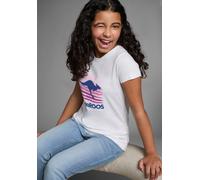 T-Shirt KANGAROOS, Mädchen, Gr. 176/182, weiß, Jersey, Obermaterial: 100% Baumwolle, bedruckt, tailliert hüftlang, Rundhals, abgesteppte Kante, Shirts T-Shirt, Kurzarm, taillierter Schnitt, mit Logodr