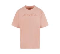 T-Shirt KARL KANI "Karl Kani Autograph Heavy Jersey Boxy Tee", Herren, Gr. S, rosa (orange), 100% Baumwolle, bedruckt, oversize, Rundhals, Shirts T-Shirt (25576355-S) orange