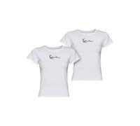 T-Shirt KARL KANI "Karl Kani Damen", Damen, Gr. S, weiß, 95% Baumwolle, 5% Elasthan, bedruckt, slim fit, Rundhals, Shirts T-Shirt (27775364-S) weiß