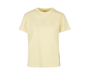 T-Shirt KARL KANI "Karl Kani Damen KW221-001-2 Small Signature Tee light yellow", Damen, Gr. XS, light gelb, 100% Baumwolle, normal, Rundhals, Shirts T-Shirt (97073127-XS) light gelb