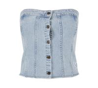 T-Shirt KARL KANI "Karl Kani Damen KW242-025-1 Karl Kani OG Washed Corset Top", Damen, Gr. L, lightblau, 99% Baumwolle, 1% Elasthan, unifarben, skinny fit, ohne Ausschnitt, Shirts T-Shirt (87815736-L)