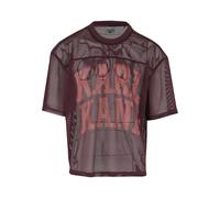 T-Shirt KARL KANI "Karl Kani Heritage Mesh Boxy T-Shirt", Herren, Gr. XL, dunkelrot, 100% Polyester, bedruckt, oversize, Rundhals, Shirts T-Shirt (39116049-XL) dunkelrot