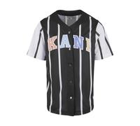 Karl Kani T-Shirt mit durchgehender Druckknopfleiste in Black, Größe L