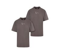 T-Shirt KARL KANI "Karl Kani Herren Karl Kani Small Signature Essential Tee 2-Pack", Damen, Gr. S, anthrazit, 100% Baumwolle, oversize, Rundhals, Shirts T-Shirt (16443444-S) anthrazit