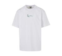 Karl Kani Herren Small Signature Green Logo Tee White, S