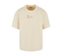 T-Shirt KARL KANI "Karl Kani Herren KM214-084-2 Small Signature Heavy Jersey Tee", Damen, Gr. XS, cream, 100% Baumwolle, loose fit, Rundhals, Shirts T-Shirt (28251163-XS) cream