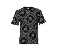 T-Shirt KARL KANI "Karl Kani Herren KM232-042-1 KK Small Signature Paisley Tee", Damen, Gr. S, schwarz, weiß, 100% Baumwolle, oversize, Rundhals, Shirts T-Shirt (45853322-S) schwarz, weiß