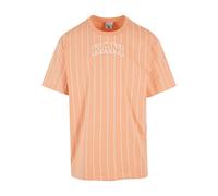 T-Shirt KARL KANI "Karl Kani Herren KM241-025-2 Karl Kani Small Serif Pinstripe Tee", Damen, Gr. XS, apricot, weiß, 100% Baumwolle, gestreift, oversize, Rundhals, Shirts T-Shirt (33733137-XS) apricot,