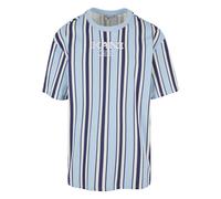 Karl Kani Herren KM241-034-2 Retro Striped Tee M Light Blue/Navy/Offwhite