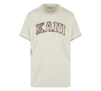 T-Shirt KARL KANI "Karl Kani Herren KM242-007-1 Karl Kani Serif Originator Mesh Tee", Jungen, Gr. S, weiß, 100% Baumwolle, relaxed fit, Rundhals, Shirts T-Shirt (88574267-S) weiß