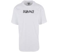 T-Shirt KARL KANI "Karl Kani Herren KM242-027-1 Signature Retro Tee", Herren, Gr. M, weiß, 100% Baumwolle, oversize, Rundhals, Shirts T-Shirt (21137220-M) weiß