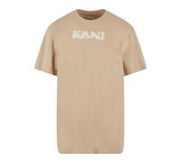 T-Shirt KARL KANI "Karl Kani Herren KM242-027-4 Signature Retro Tee", Jungen, Gr. XS, beige (sand), 100% Baumwolle, oversize, Rundhals, Shirts T-Shirt (42094510-XS) sand