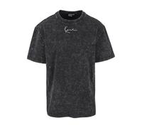 T-Shirt KARL KANI "Karl Kani Herren KU242-006-1 Small Signature Washed Print Tee", Herren, Gr. XS, schwarz, 100% Baumwolle, bedruckt, loose fit, Rundhals, Shirts T-Shirt (45554103-XS) schwarz