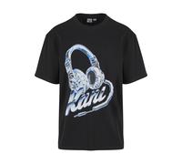 T-Shirt KARL KANI "Karl Kani Kani Headphone Print T-Shirt", Herren, Gr. L, schwarz, 100% Baumwolle, bedruckt, oversize, Rundhals, Shirts T-Shirt (43892726-L) schwarz