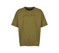 T-Shirt KARL KANI "Karl Kani Karl Kani Autograph Heavy Boxy Tee", Jungen, Gr. S, olive, 100% Baumwolle, bedruckt, loose fit, Rundhals, Shirts T-Shirt (32429859-S) olive