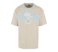 T-Shirt KARL KANI "Karl Kani Karl Kani OG Eagle Print Tee", Damen, Gr. M, light sand, light blau, 100% Baumwolle, bedruckt, normal, Rundhals, Shirts T-Shirt (36264719-M) light sand, light blau