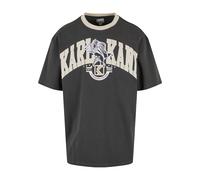 T-Shirt KARL KANI "Karl Kani Karl Kani OG Eagle Print Tee", Damen, Gr. S, anthrazit, lightsand, 100% Baumwolle, bedruckt, normal, Rundhals, Shirts T-Shirt (88247310-S) anthrazit, lightsand