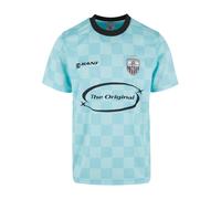 T-Shirt KARL KANI "Karl Kani Karl Kani OG Sport Star Check Trikot", Damen, Gr. L, lightblau, schwarz, 100% Polyester, bedruckt, normal, Rundhals, Shirts T-Shirt (30930740-L) lightblau, schwarz